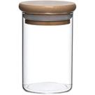 Pote Hermético Redondo de Vidro com Tampa de Bambu 250ml