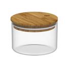 Pote Hermético Redondo Ou Keep Bambu 450ml Temperos E Chá