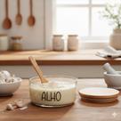 Pote Hermético Redondo Vidro (380 ml) Alho