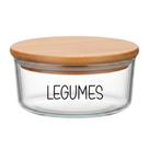 Pote Hermético Redondo Vidro (930 ml) Legumes