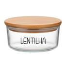 Pote Hermético Redondo Vidro (930 ml) Lentilha