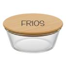 Pote Hermético Redondo Vidro e Tampa de Bambu (930 ml) Frios