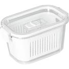 Pote Hermético Slim Acrílico 1780ML Cesta Removível Branco Paramount Plásticos