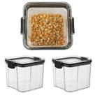 Pote Hermetico Tampa Kit 2 Uni Conserva Tempero Mantimento Alimento Cozinha Armario Multiuso Resistente Organizaçao