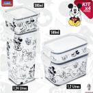Pote Hermético Trava Mais Empilháveis Alta Vedação Mickey
