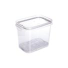 Pote Hermético Travas Escorredor Tampa Modular Plástico Moderno Mantimentos 1,8L Transparente Cinza Pote Hermético Travas Escorredor Tampa Modular Plástico Moderno Mantimentos 1,8L Transparente Cinza