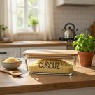 Pote Hermético Vidro (1 Litro) Cuscuz Pote Hermético Vidro (1 Litro) Cuscuz