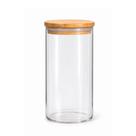 Pote hermético Vidro Borossilicato com tampa de Bambu 1500ML