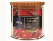Pote Hermético vidro com tampa bambu eco 450 ml Yoi Vika