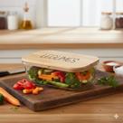 Pote Hermético Vidro e Tampa de Bambu (1 Litro) Legumes