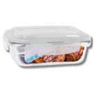 Pote Hermetico Vidro Liso 1040ml Grande Marmitas Frutas Com Trava
