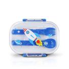Pote Lanches Infantil Marmita 2 Andares com Garfo e Colher Criança Menino Menina Escola Creche Potinho Livre BPA Free