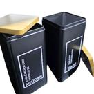 Pote Lata Mantimentos De Café E Açúcar Quadrado Kit 2 Peças