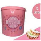 Pote Lata Rosa Porta Tapioca estampado 2 Litro Azzu