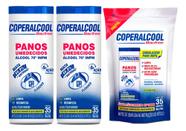 Pote Lenços Umedecidos Coperalcool Bacfree 70% 35 Unidades 2 Potes + 1 Refil 35 Panos