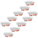 Pote Mantimento Alimentos 1040ml Vidro Tampa Não Vaza - 10Un