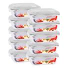 Pote Mantimento Alimentos 1520ml Vidro Tampa Não Vaza - 10Un