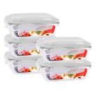 Pote Mantimento Alimentos 370ml Vidro Tampa Não Vaza - 5 Un