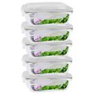 Pote Mantimento Alimentos 640ml Vidro Tampa Silicone - 5 Un