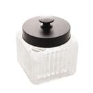 Pote Mantimento Vidro 800ml Tampa de Metal Preta