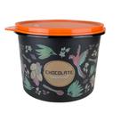Pote Mantimentos Chocolate Tupper Caixa Floral 1,3 L