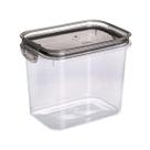 Pote Mantimentos Hermético com Travas 1,8L Plasútil Borracha Preto Tampa Modular Plástico Moderno Pote Mantimentos Hermético com Travas 1,8L Plasútil Borracha Preto Tampa Modular Plástico Moderno