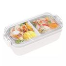 Pote Marmita Bento Box com 2 Compartimentos 450ml Bege Pote Marmita Bento Box com 2 Compartimentos 450ml Bege