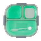Pote Marmita Bento Box de 3 Compartimentos 1200ml Verde Pote Marmita Bento Box de 3 Compartimentos 1200ml Verde