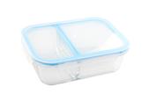 Pote Marmita com Divisória Em Vidro Tampa Em Plástico 950ml Pote Marmita com Divisória Em Vidro Tampa Em Plástico 950ml