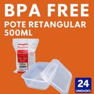 Pote Marmita Descartável 500ML Fitness Fit Freezer Microondas dieta PRAFESTA