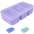 Pote Marmita Texas Dup 1L 3 Divisórias Tampa Hermética Micro-Ondas Lava-Louças Freezer Bpa Free