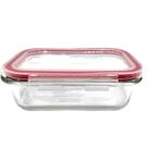 Pote Marmita Vidro Hermético 370ml Com Travas Vermelho