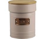 Pote Metal com Tampa Bambu Tea Rosa14,7cm - CASA CAFÉ MEL