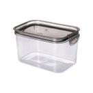 Pote Modular Hermético com Travas 1,2L Plasútil Borracha Preto Tampa Mantimentos Plástico Moderno