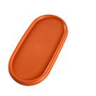 Pote Modular Oval 500ml - Transparente com Tampa Laranja