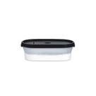 Pote Modular Oval 500ml - Transparente com Tampa Preta - Tupperware