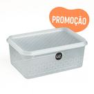 Pote Multiuso 1L Transparente Com Tampa Organizador Plastico Premium UZ Salada Frutas Marmita