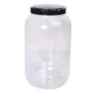 Pote Multiuso Transparente Com Tampa Rosca Preta 3,6L 1 unid