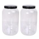 Pote Multiuso Transparente Com Tampa Rosca Preta 3,6L 2 unid Pote Multiuso Transparente Com Tampa Rosca Preta 3,6L 2 unid