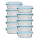 Pote Ondulado Retangular Lancheira Resistente 1520ml 10un