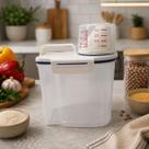 Pote Organizador Hermético com Bico Dosador e Copo Medidor Multiuso 1500 ml