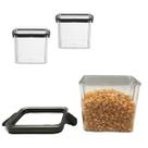 Pote Organizador Kit 2 Uni Conserva Tempero Trava Hermetica Acrilico Mantimento Alimento Cozinha Resistente Multiuso
