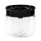 Pote Organizador para tempero 160ml Redondo Dosador Preto - Tiba