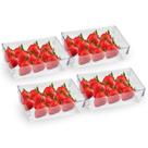 Pote Organizador Retangular Grande Cristal com 4 peças Modular Pote Organizador Retangular Grande Cristal com 4 peças Modular