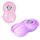 Pote Papinha Infantil Com Colher Tampa Minnie 320ml Plasútil