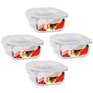 Pote Papinha Tempero Grão 320ml Vidro Tampa Não Vaza - 4 Un