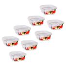 Pote Papinha Tempero Grão 320ml Vidro Tampa Não Vaza - 8 Un