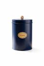 Pote Para Açucar Com Tampa Hermética E Puxador De Bambu - Azul Marinho