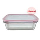 Pote para alimentos em vidro com tampa de 1040ml bela kasa