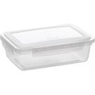 Pote Para Alimentos Retangular Com Travas 1,1 Litro Plástico